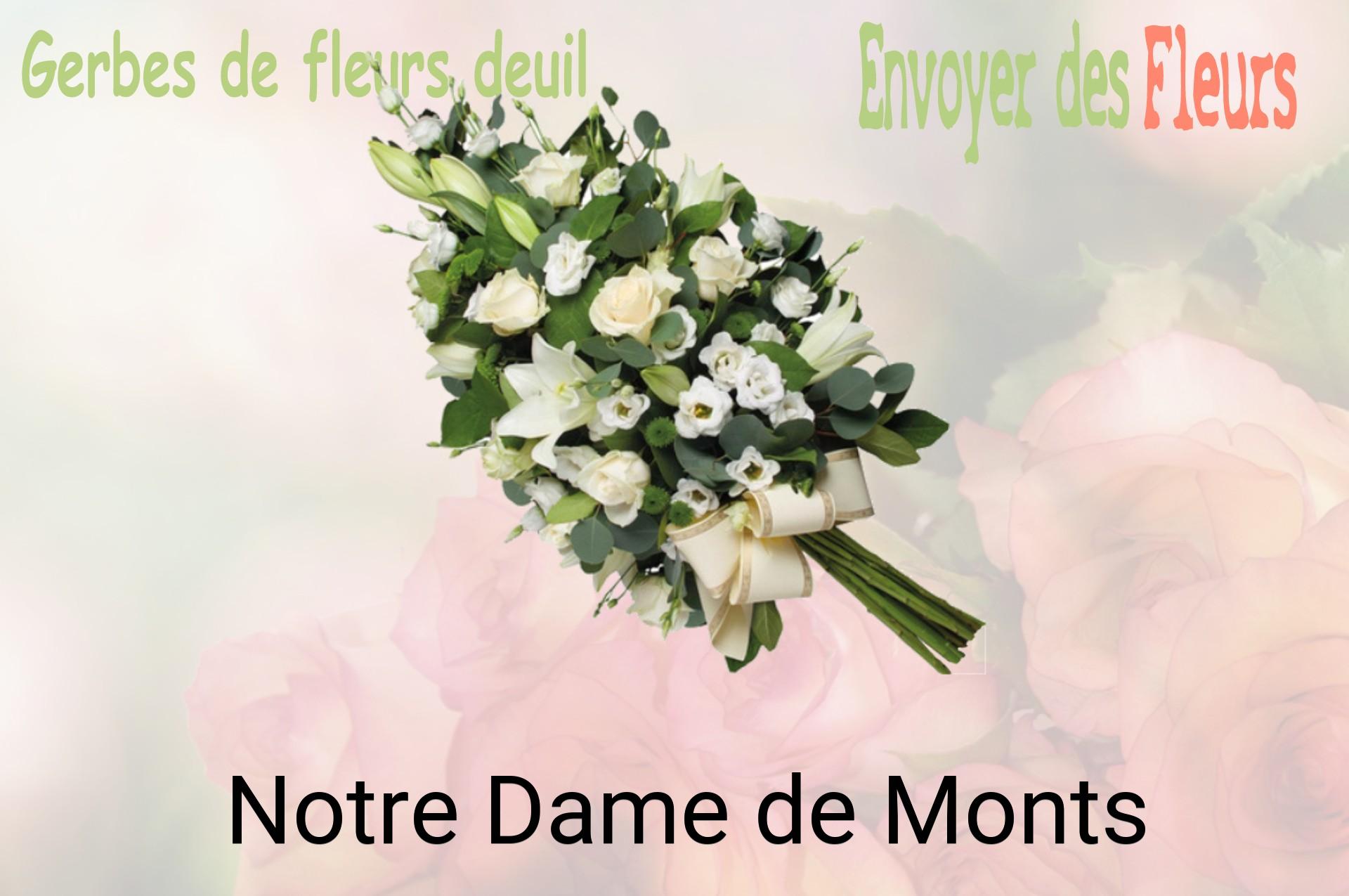 Gerbe de fleurs de deuil livrée à Notre-Dame-de-Monts